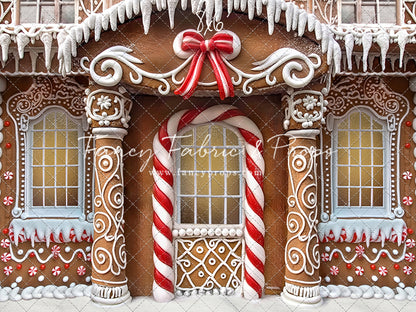 Fancy Peppermint Gingerbread House - With Sweep Option