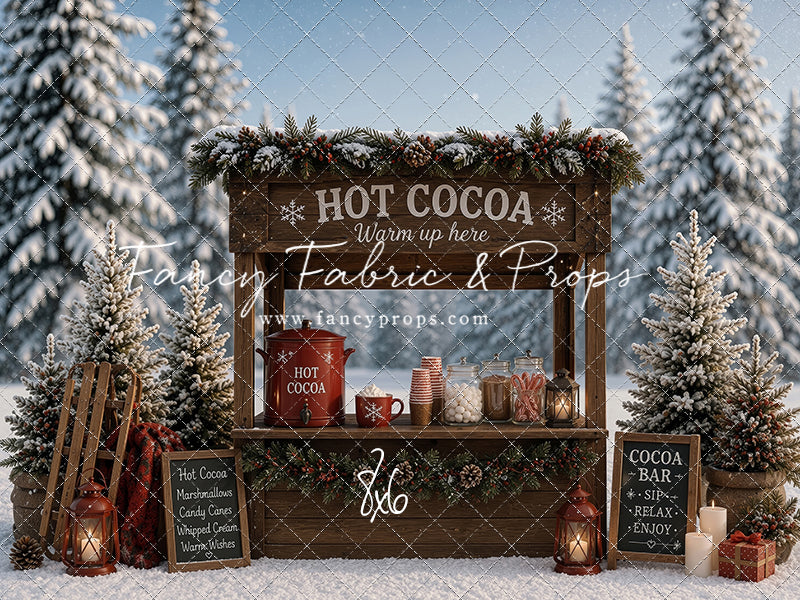 Frosted Forest Cocoa Cart - With Sweep Option