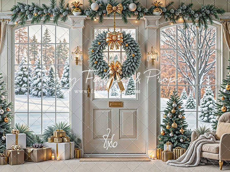 Golden Noel Entryway - with Sweep Option
