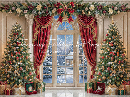 Holiday Window Elegance - with Sweep Option