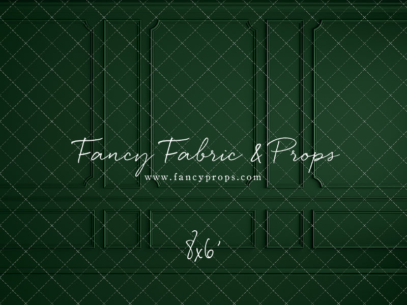 Holly Jolly Green Wainscoting Wall