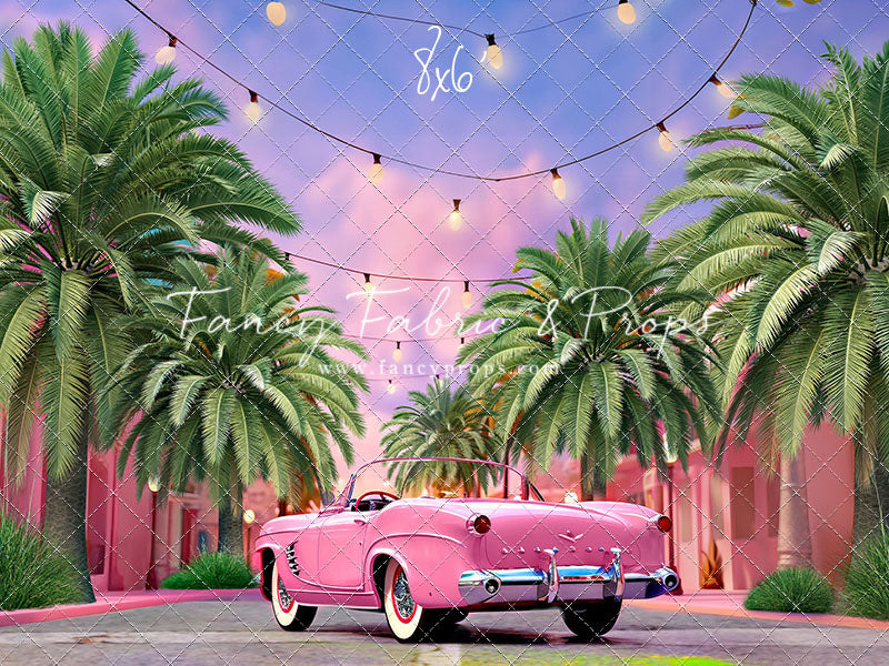 Malibu Shopping Center - Pink Car - With Sweep Option