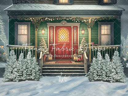 Snowy Merry Porch Greetings - Mini Room