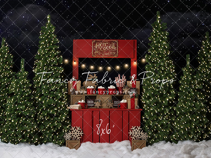 Nighttime Cocoa Stand - with Lights