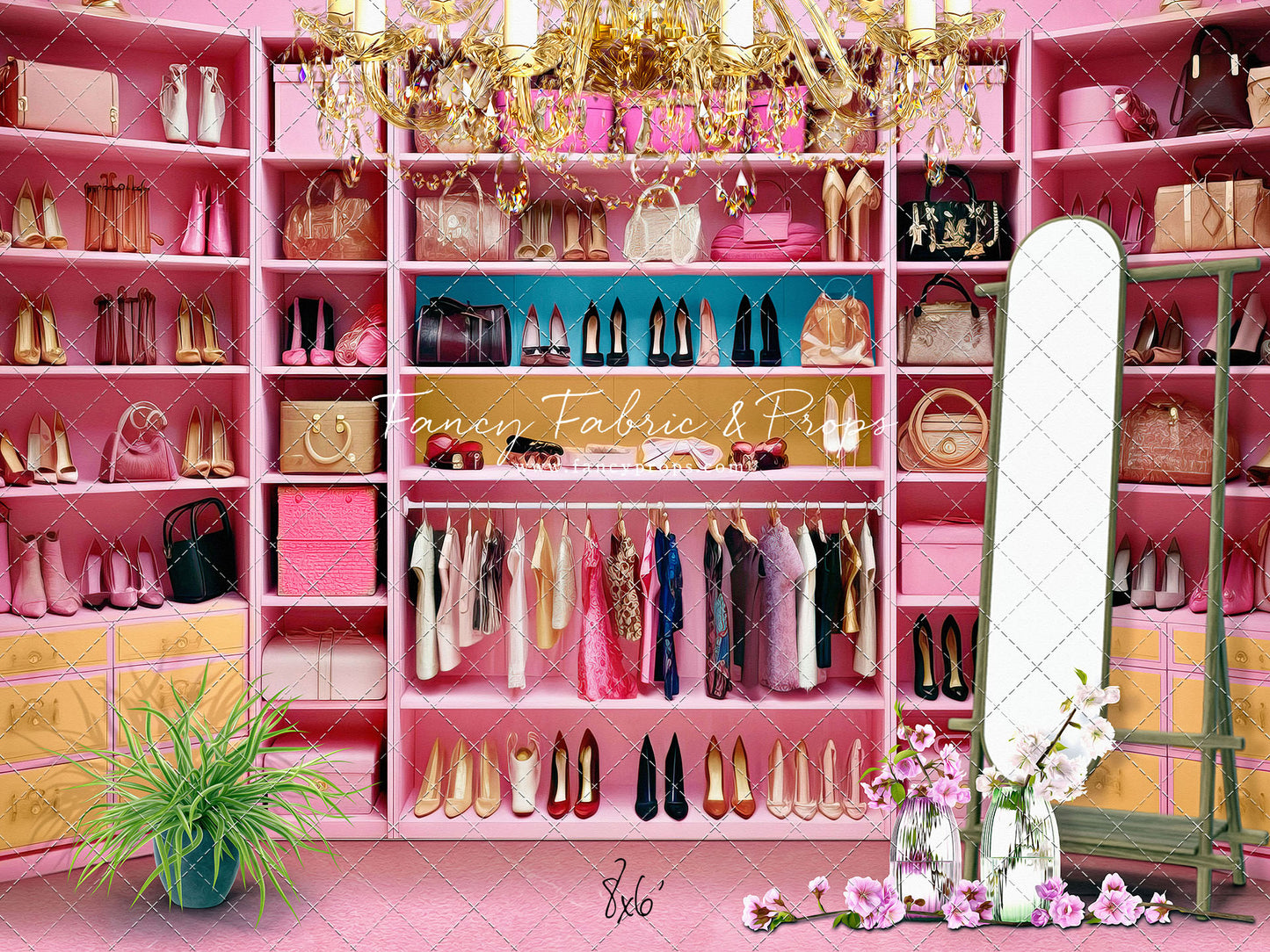 Nikki's Closet - Pink Carpet Option - With Sweep Option