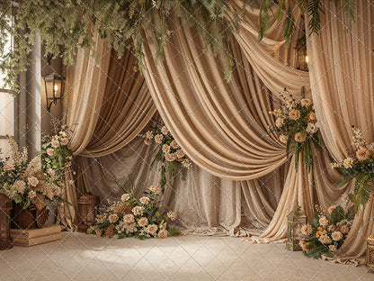 Olive Grove Drapes - With Sweep Option