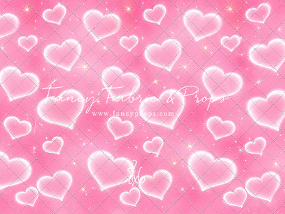 Pink Puffy Hearts - With Sweep Option