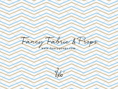 Simple Blue & Tan Chevron