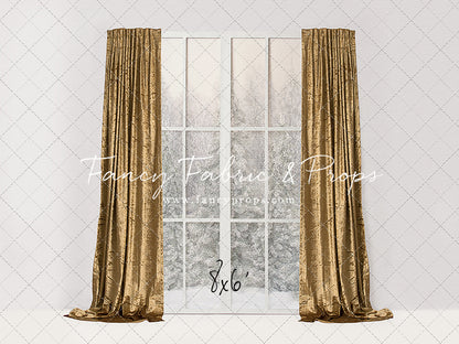 Simple Christmas Mantle Window