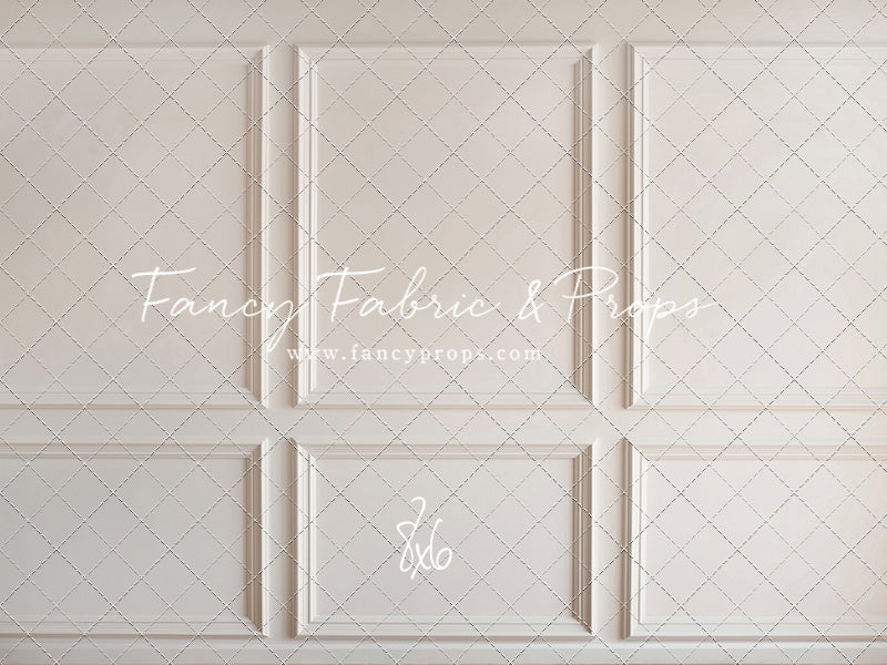 Simple Ivory Panel Wall - With Winter's Grace Floor Sweep Option