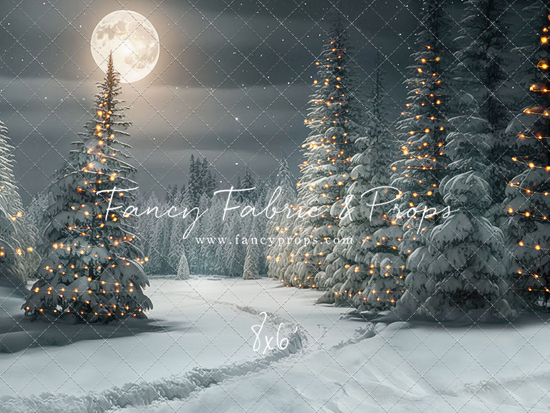 Snowy Road With Lights - with Sweep Option