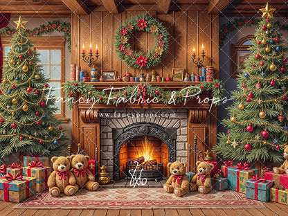 Teddy's Fireside Christmas - with Sweep Option