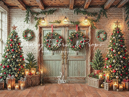 The Christmas Cabin Porch - with Sweep Option