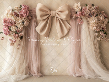 Velvet Blossom Bow Arch - With Sweep Option