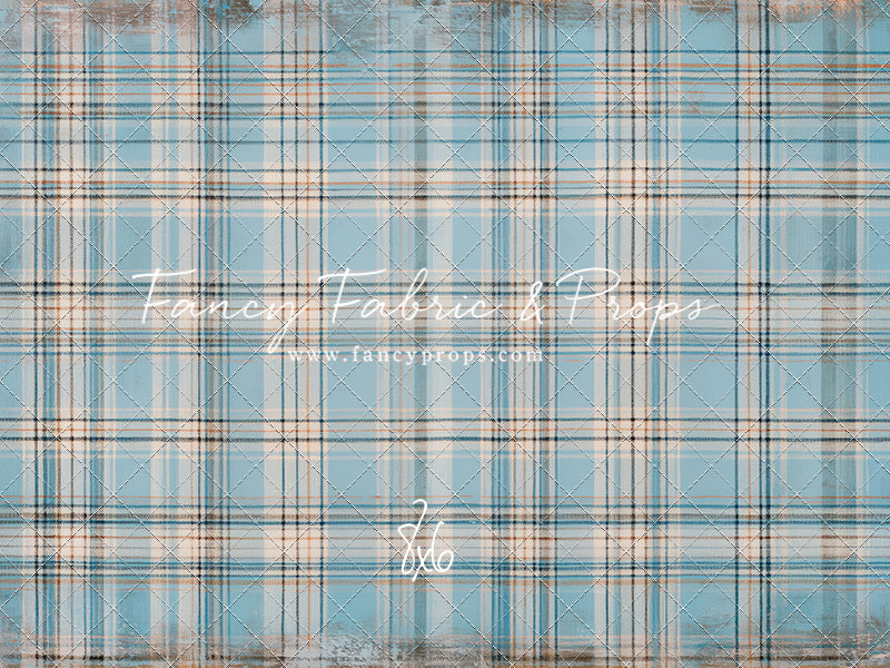 Winter Sky Gingham - With Sweep Option