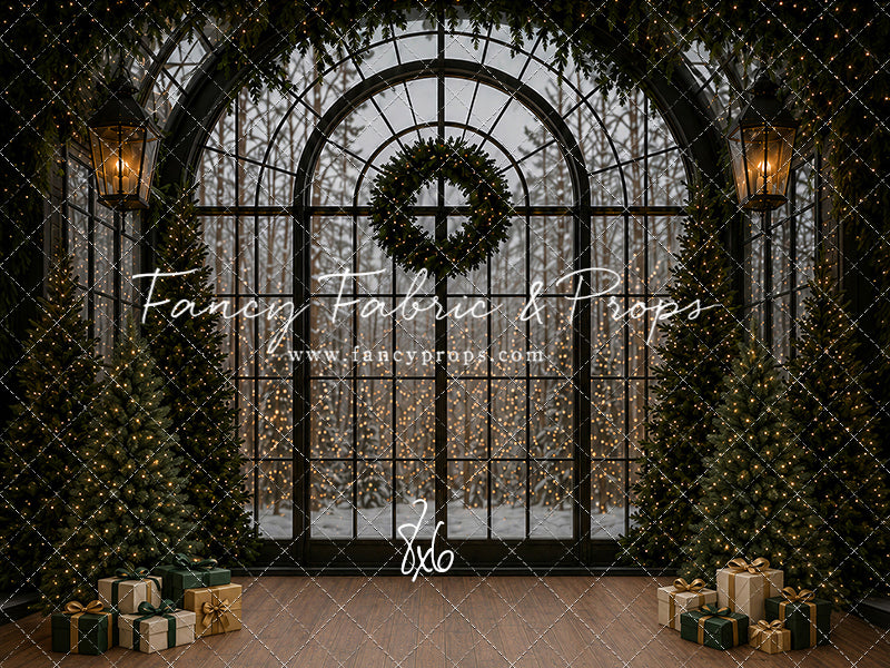 Moody Holiday Window View - with Sweep Option
