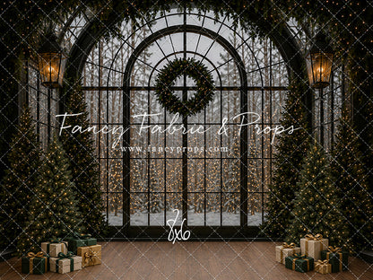 Moody Holiday Window View - with Sweep Option