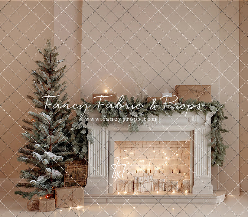 Evergreen & Ivory Mantle - With Sweep Option