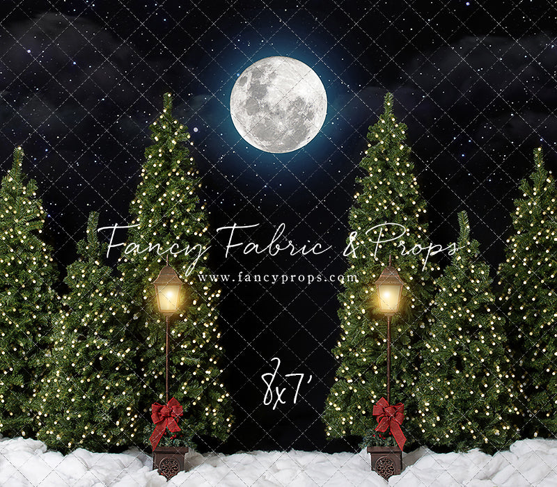 Nighttime Cocoa Stand With Lights 2pc Room