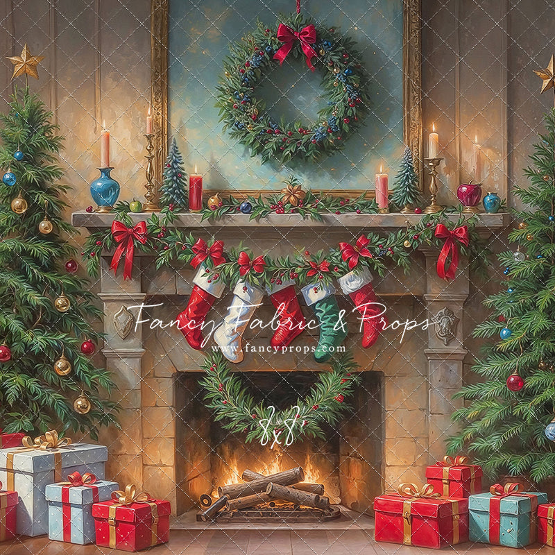 Antique Holiday Mantle - with Sweep Option