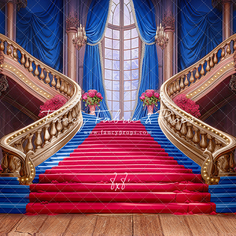 Ballroom Royal Staircase - Royal & Red - With Sweep Option