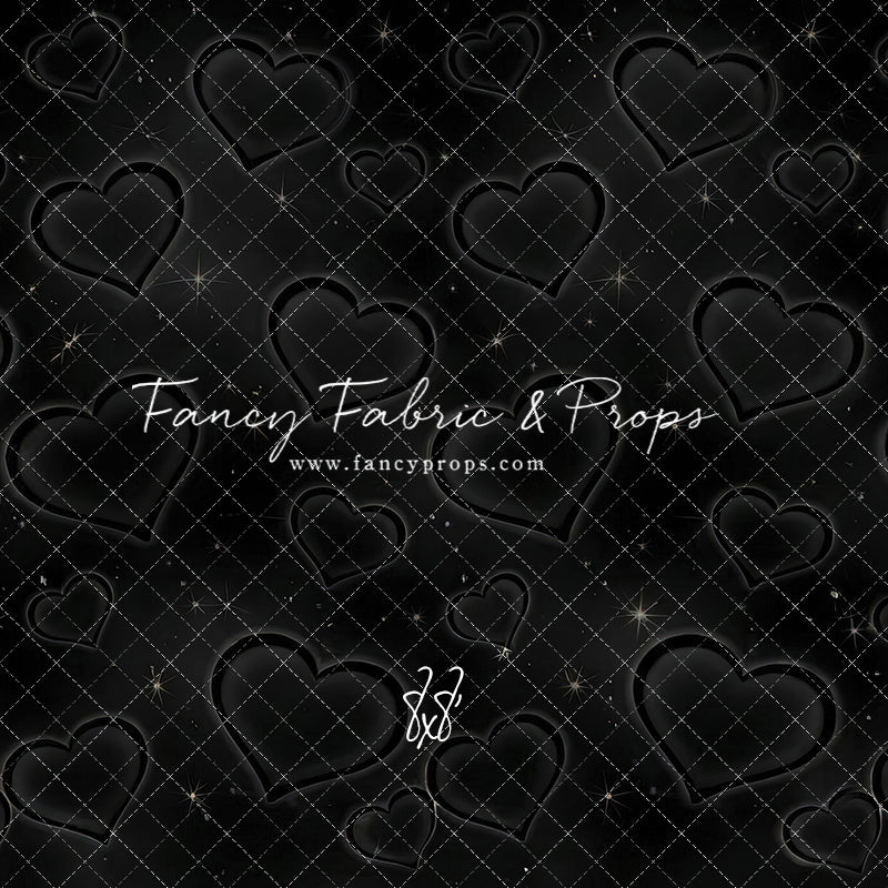 Black Puffy Hearts - With Sweep Option