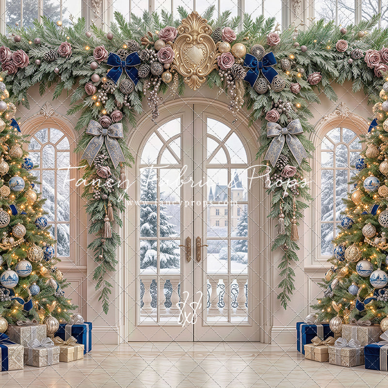 Blue Christmas Foyer - with Sweep Option