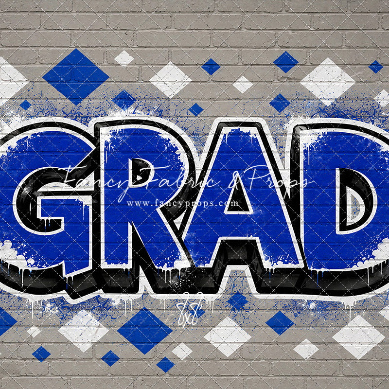 Blue & White Grad - With Sweep Option