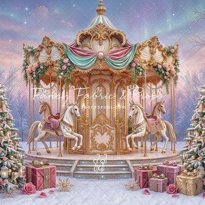 Christmas Carnation Carousel - With Sweep Option
