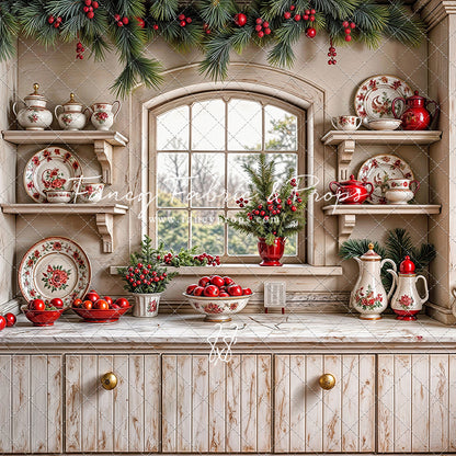 Christmas China Cabinet - With Sweep Option