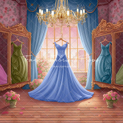Dress Like A Princess - Dark Blue Dress - With Sweep Option