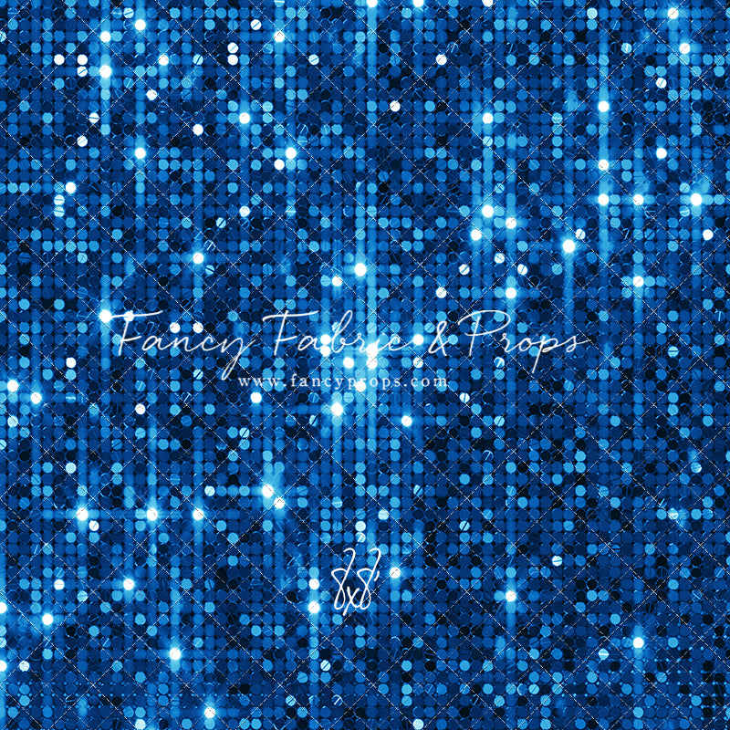 Electric Blue Glitz - With Solid Floor Sweep Option