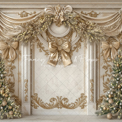 Fancy Gold Bow Wall - with Sweep Option