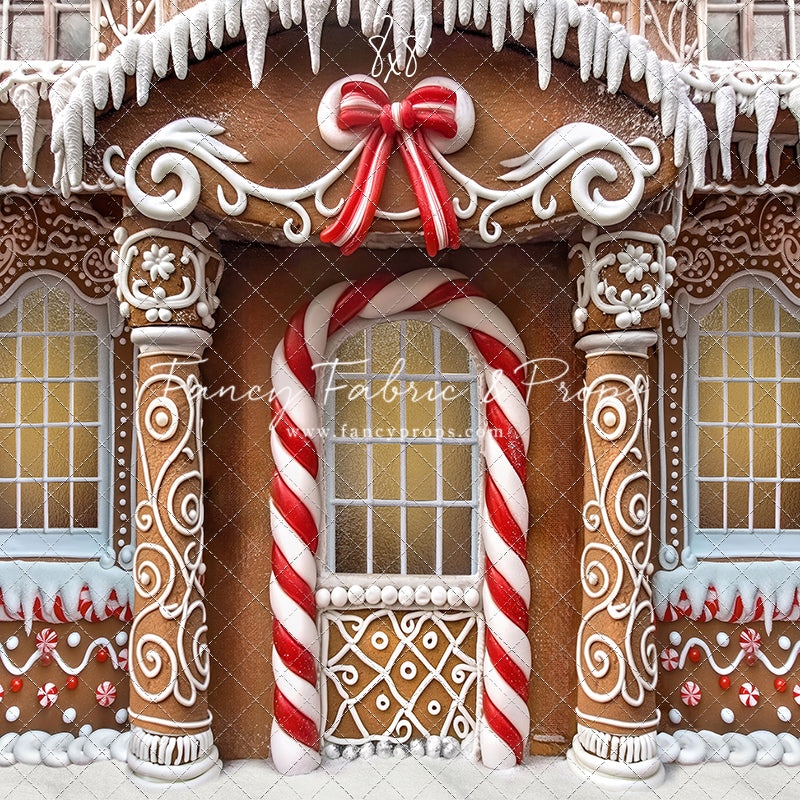 Fancy Peppermint Gingerbread House - With Sweep Option