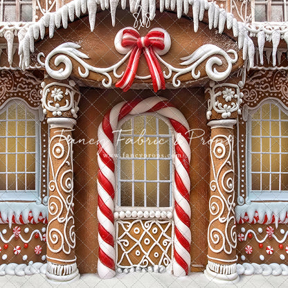 Fancy Peppermint Gingerbread House - With Sweep Option