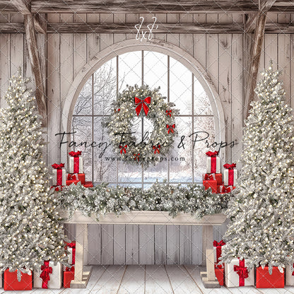 Farmhouse Christmas Winter View