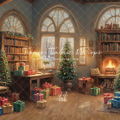 Festive Fireside Study - with Sweep Option