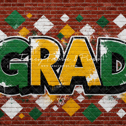 Gold & Green Grad - With Sweep Option