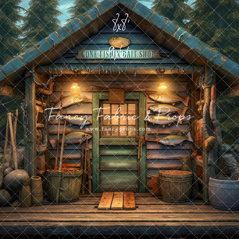 Gone Fishin Bait Shop- Dirt Floor Version - With Sweep Option