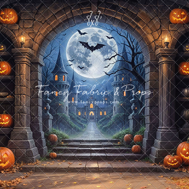 Gothic Halloween Gateway -Leaves Floor - With Sweep Option