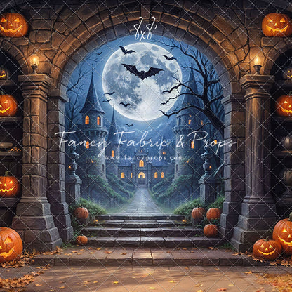 Gothic Halloween Gateway -Leaves Floor - With Sweep Option