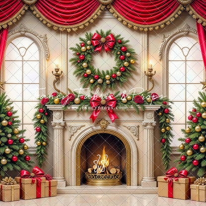 Grand Christmas Hearth - with Sweep Option