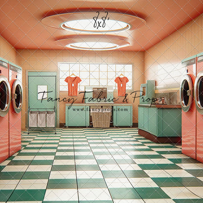 Laundry Day - Coral With Double Washers- With Sweep Option