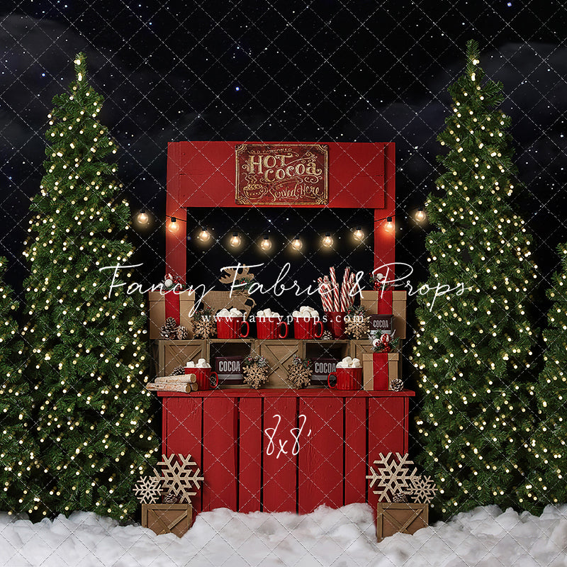 Nighttime Cocoa Stand - with Lights