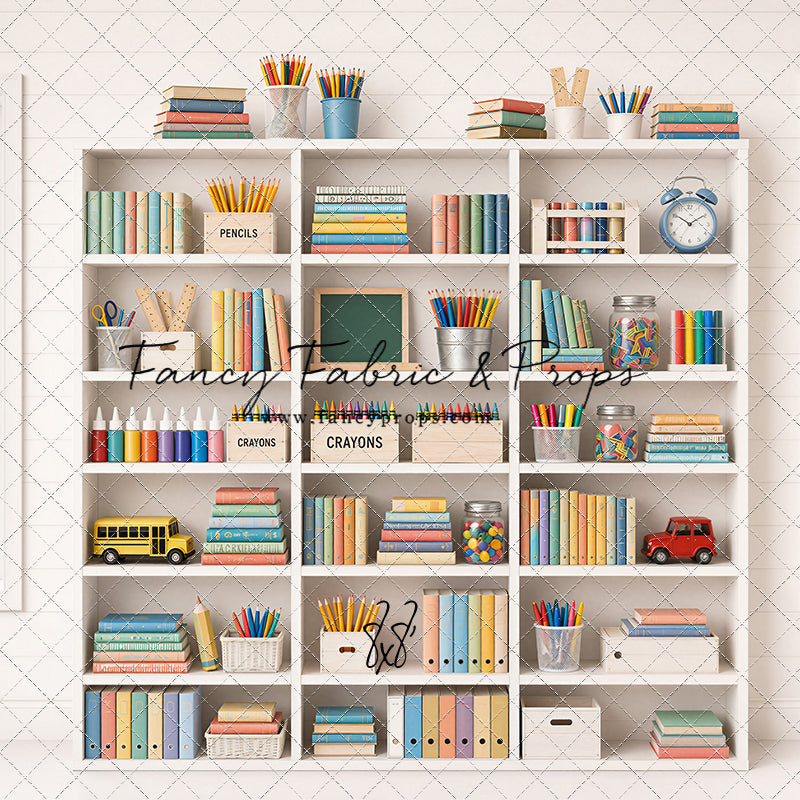 Pastel Classroom Bookshelf - With Sweep Option