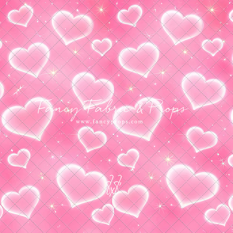 Pink Puffy Hearts - With Sweep Option