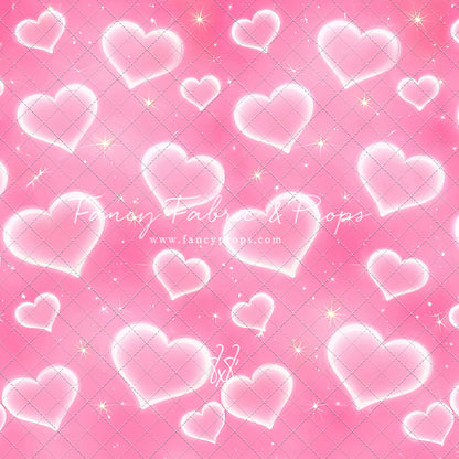 Pink Puffy Hearts - With Sweep Option