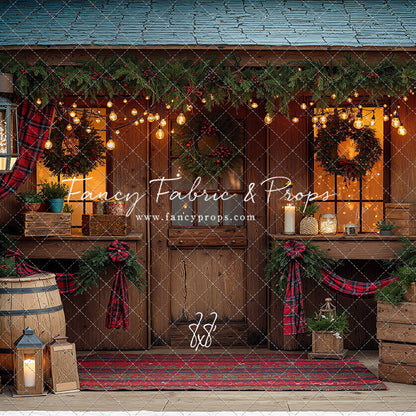 Plaid Cabin Porch - With Sweep Option