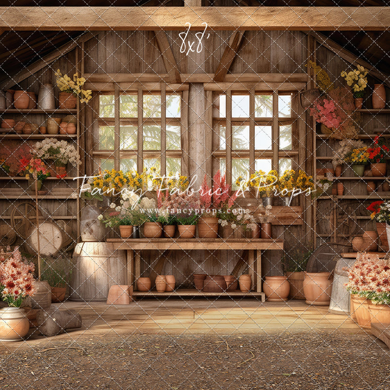 Rustic Greenhouse Blooms - With Sweep Option