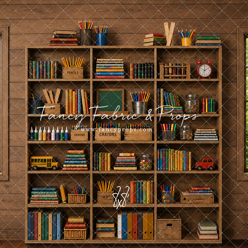 Rustic Schoolhouse Bookshelf - With Sweep Option